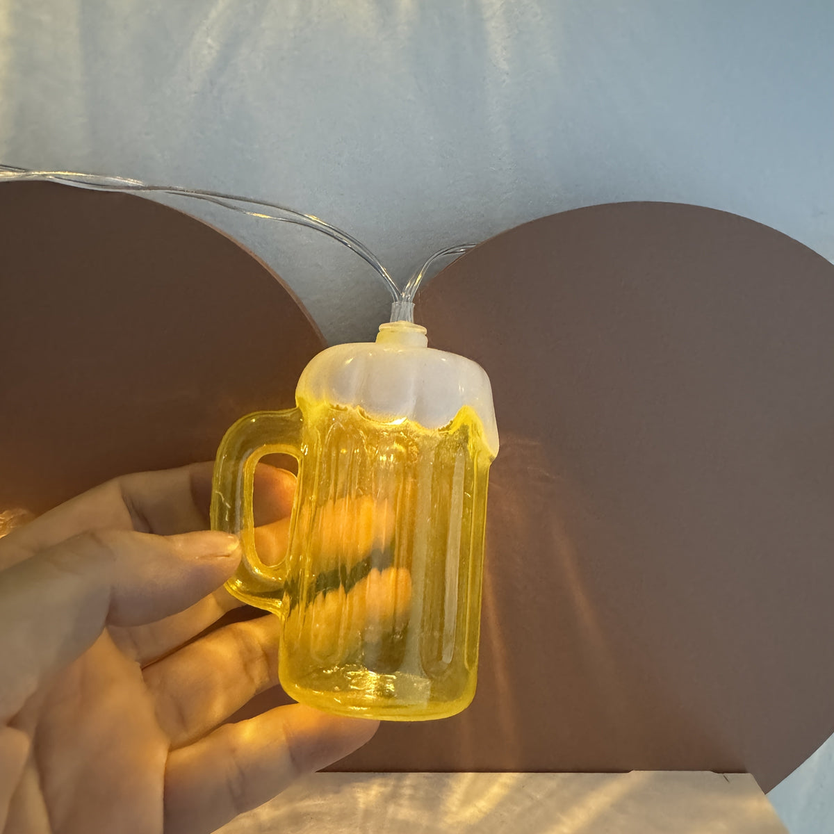 Oktoberfest decorative LED beer mug string lights, set of 2