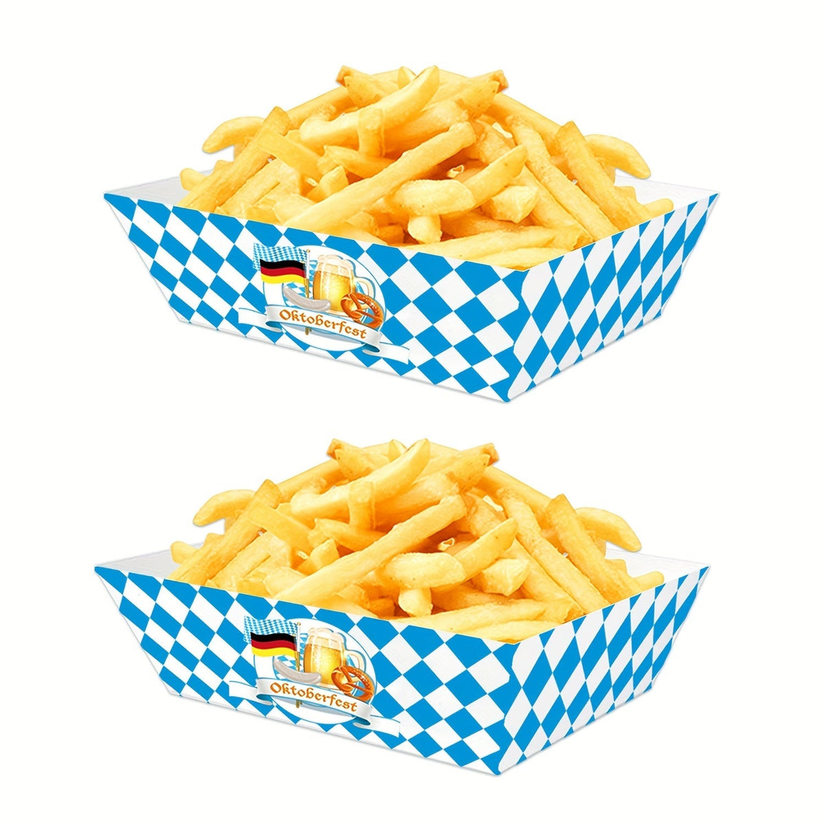 Oktoberfest paper snack bowls, diamond pattern, 2x20 pieces