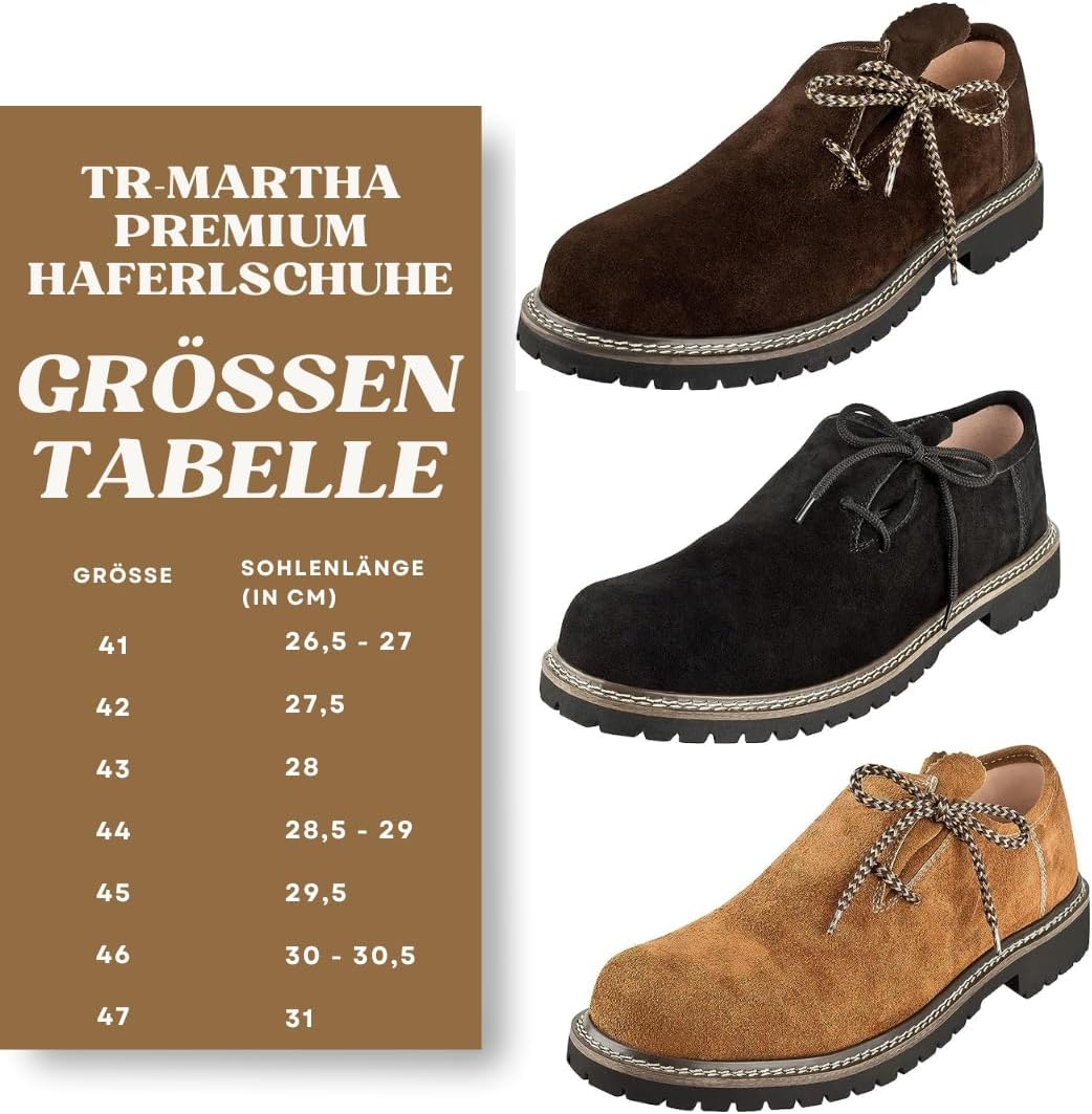 Men's Haferl shoes for Oktoberfest, suede traditional footwear black