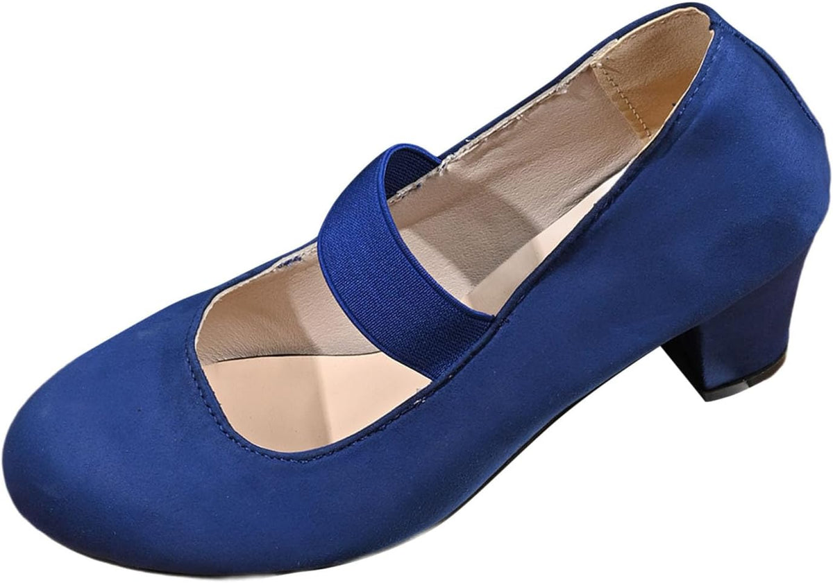 Traditional Women's Oktoberfest Shoes, Velvet Pumps with Elastic Straps