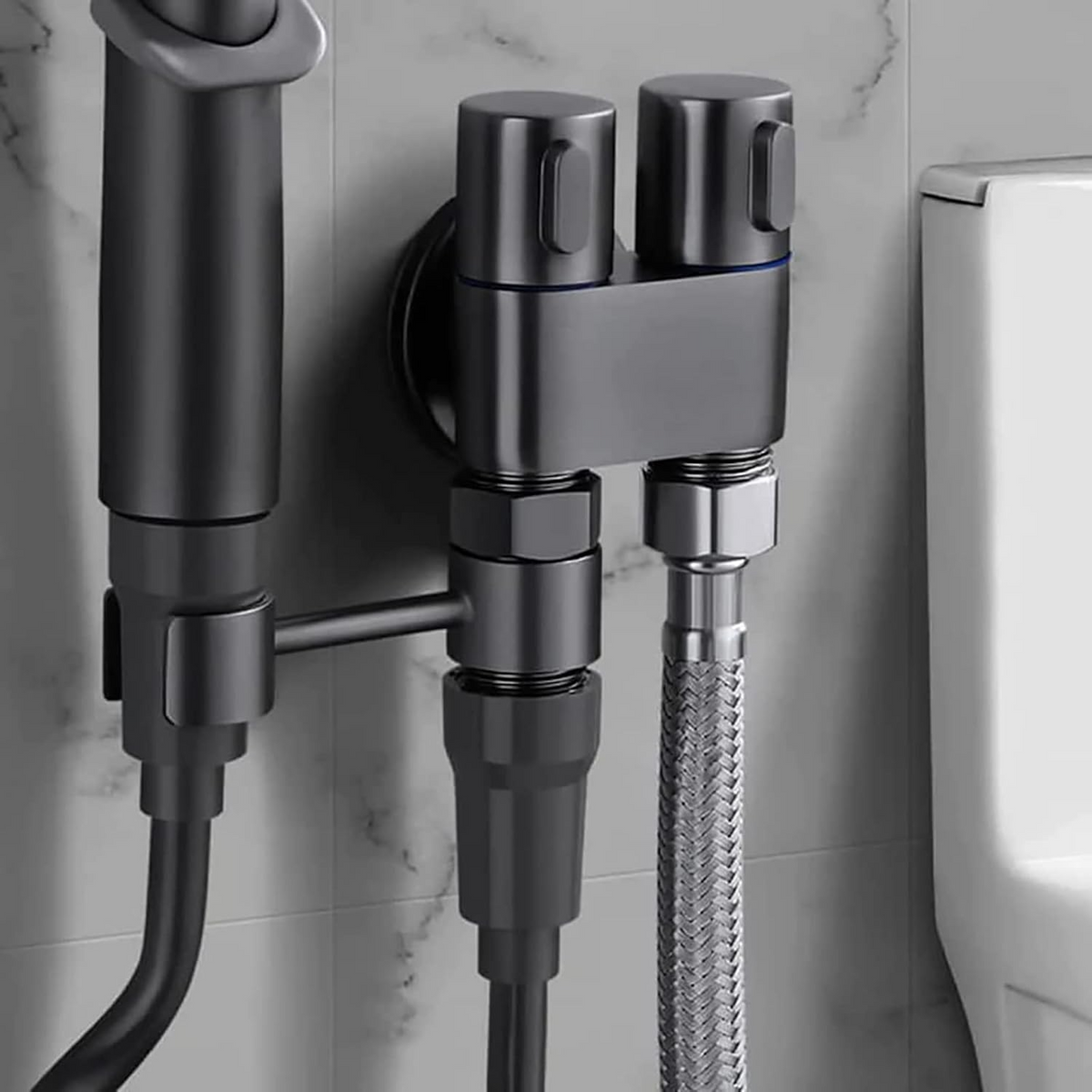 PremiumBidet Hand Shower Set with Dual Valve