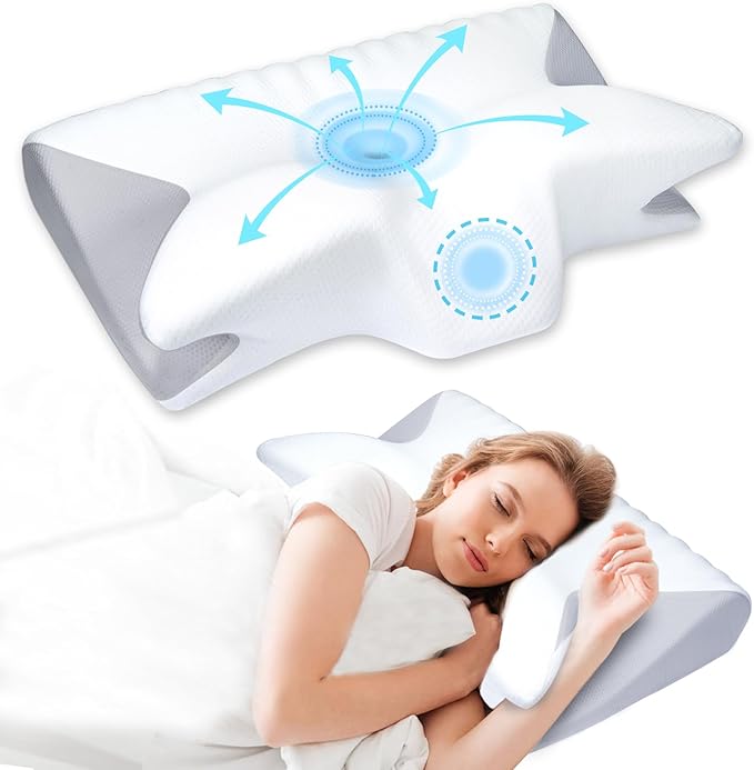 CurvePillow Ergonomic Neck Support Pillow, Breathable