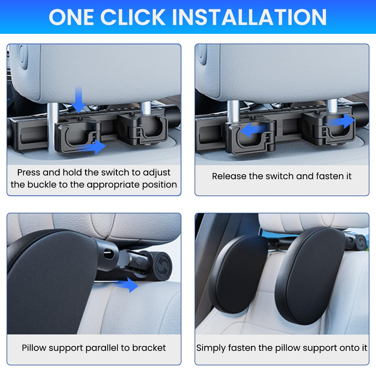 HeadrestPillow – Ergonomic Adjustable Car Headrest Pillow