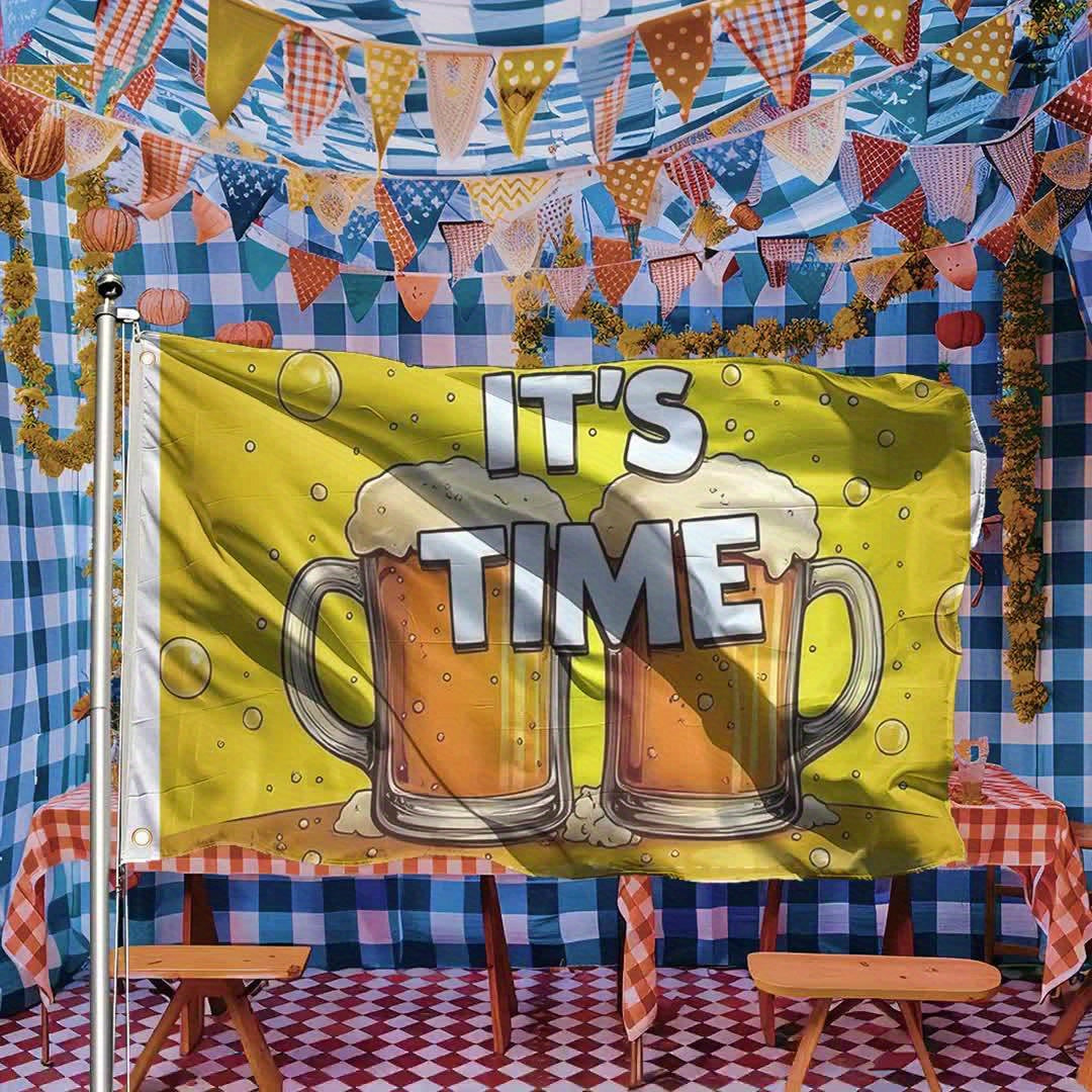 Large Oktoberfest Decorative Flag, Beer Mug Design Weatherproof
