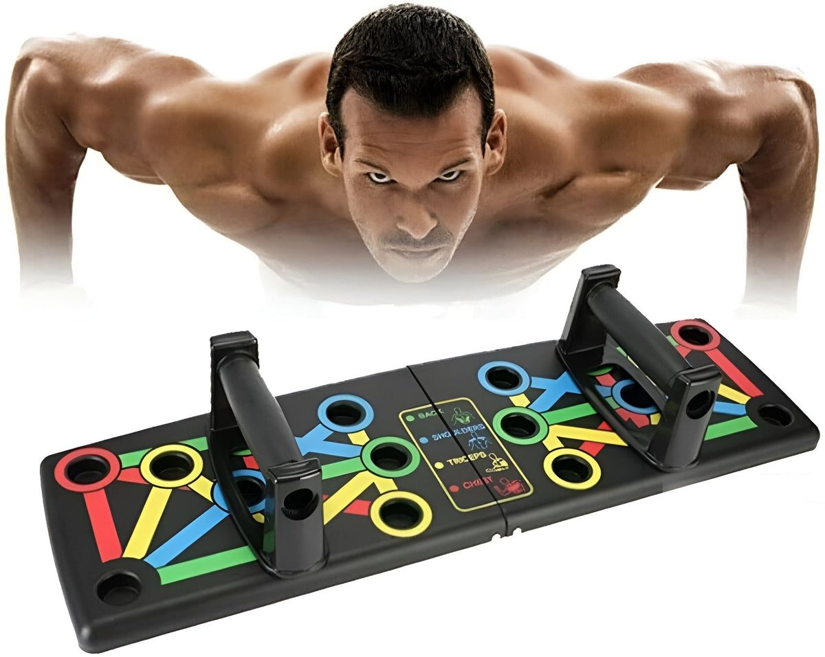 MuscleBoard Push-Up Training Board, Color-Coded System Foldable