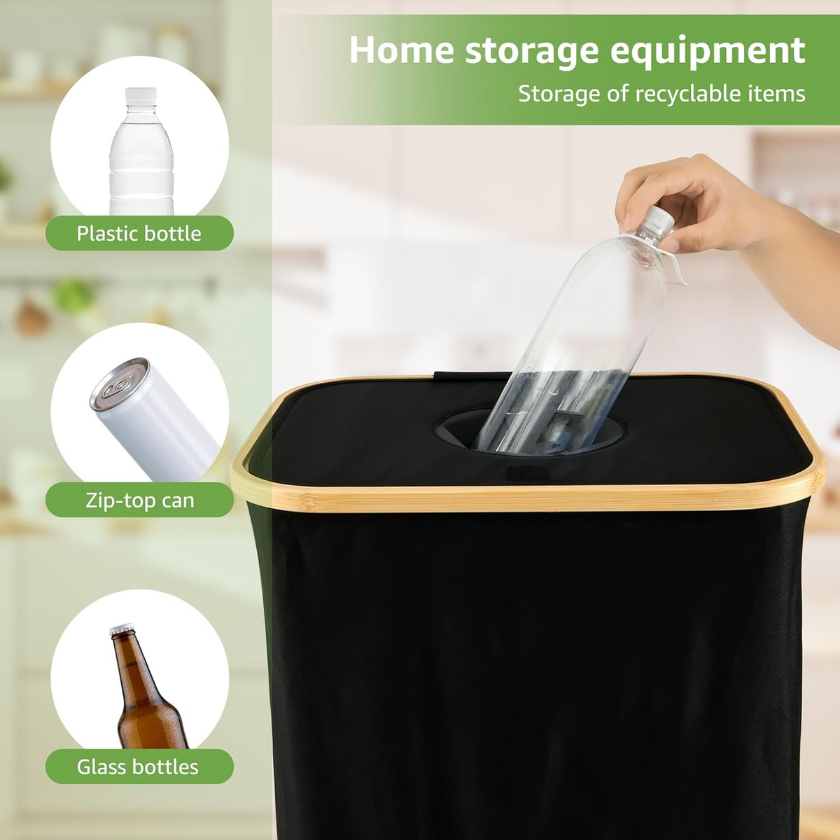 CollapsibleBin Collapsible trash can with removable bag