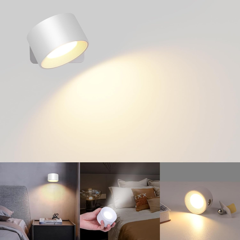 Ledsen RotatingLamp Weiss Nahaufnahme an der Wand