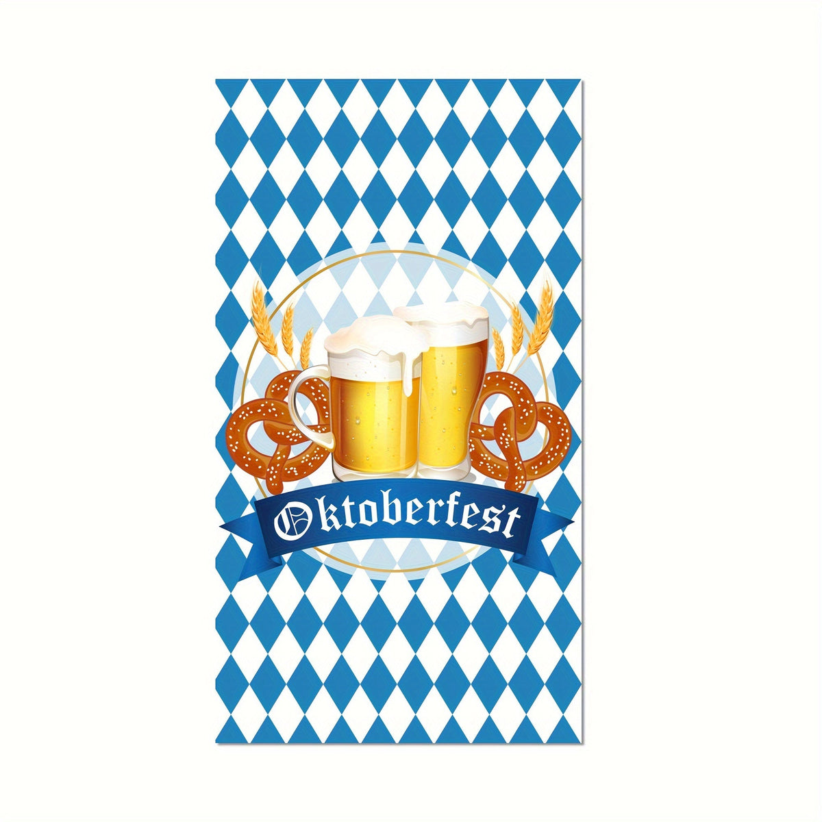 Oktoberfest paper napkins, Bavarian diamond pattern, 120 count