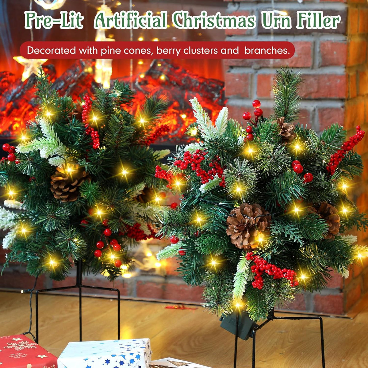 ChristmasBushes – LED-lit Christmas bushes for planters