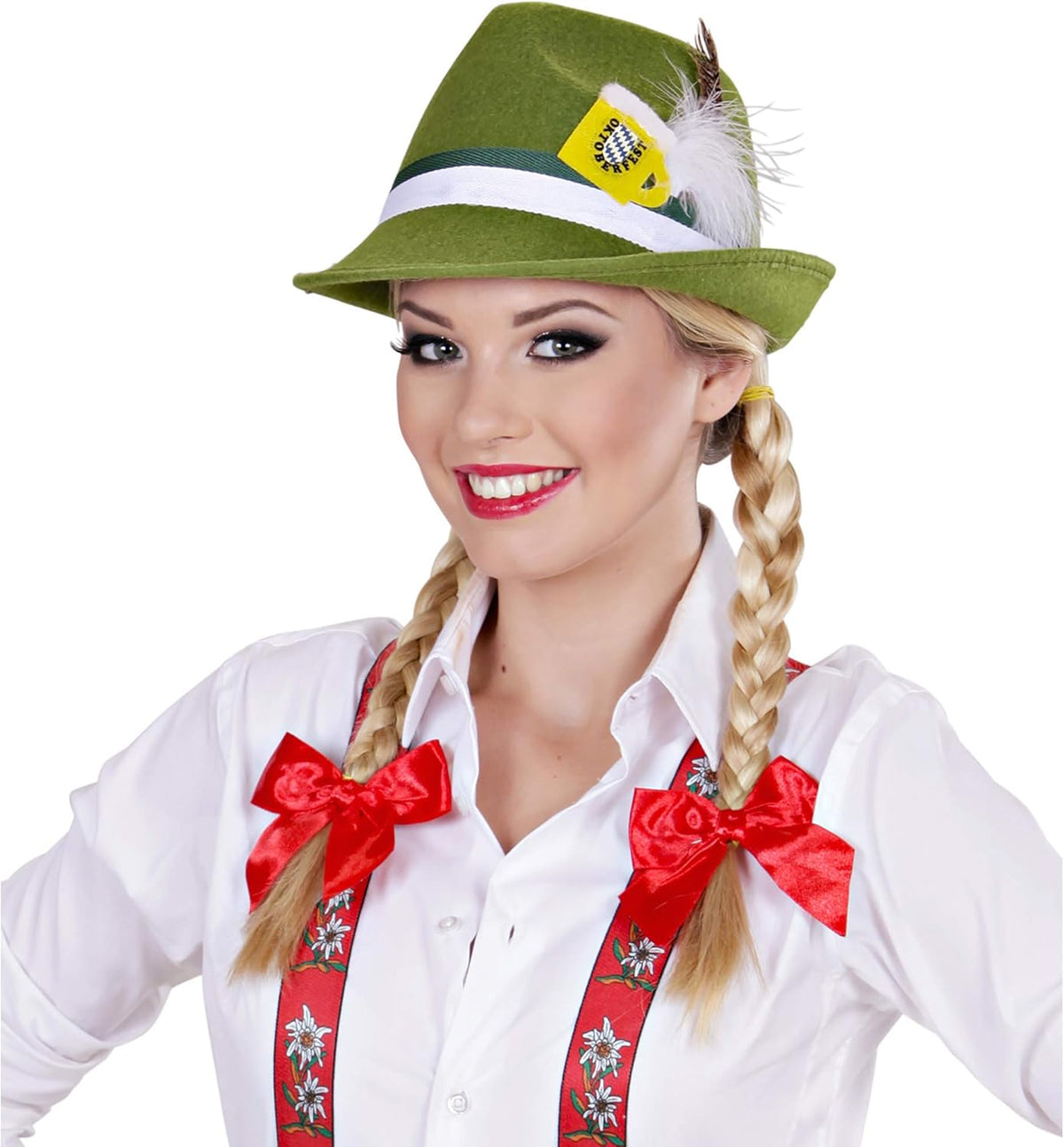 Traditional hat Oktoberfest Franzl Green, beer stein pendant