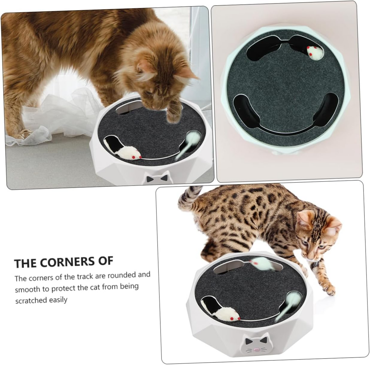 MouseHunting Interactive Cat Toy with Scratching Surface