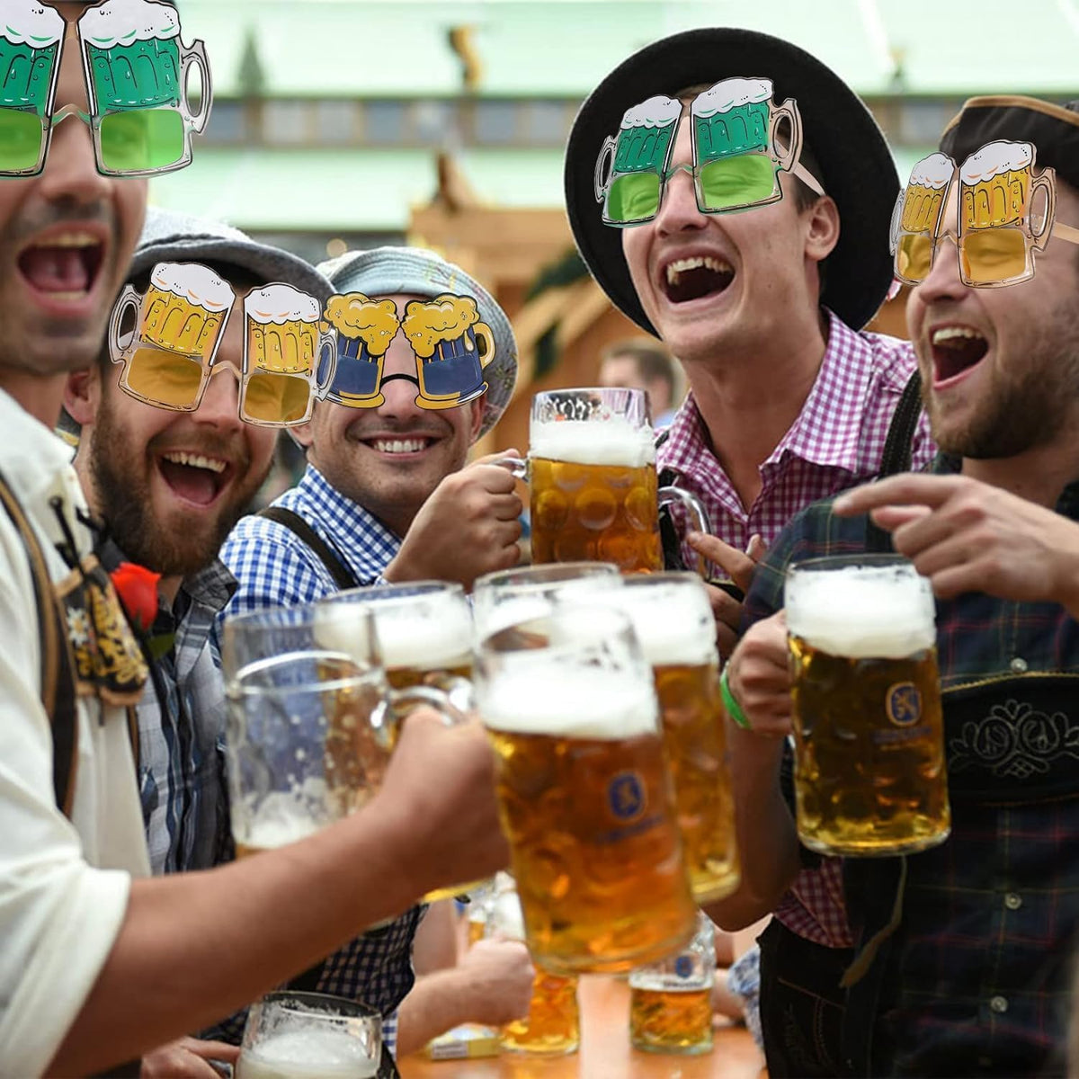 Oktoberfest Party Glasses Beer Mug Shape, Set of 9