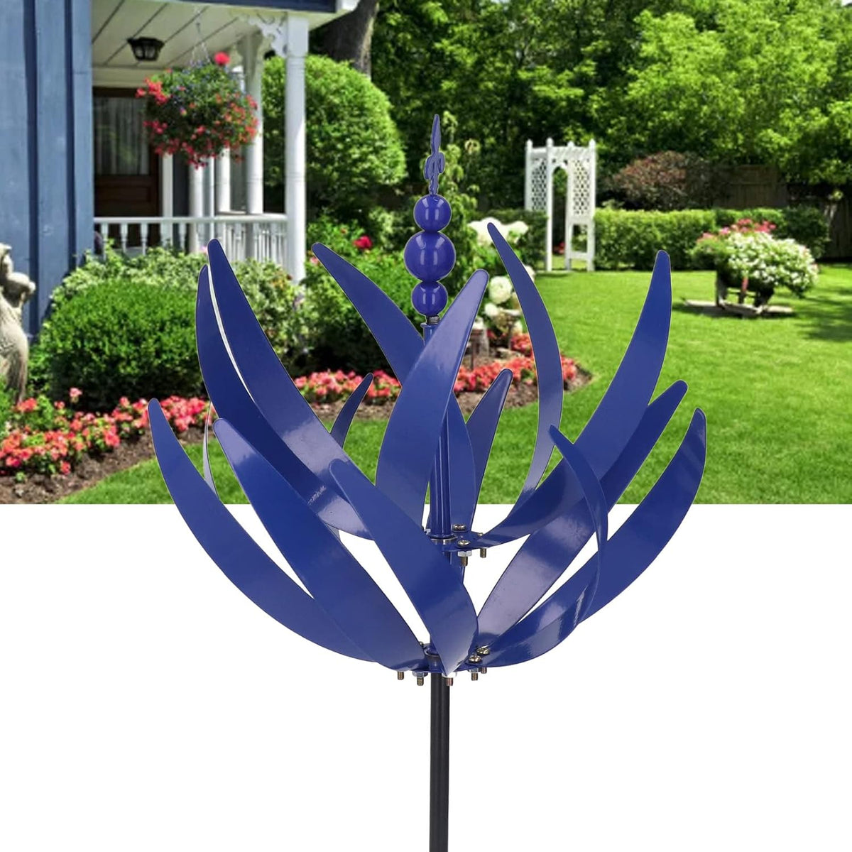 Metal wind spinner for the garden – rotating design