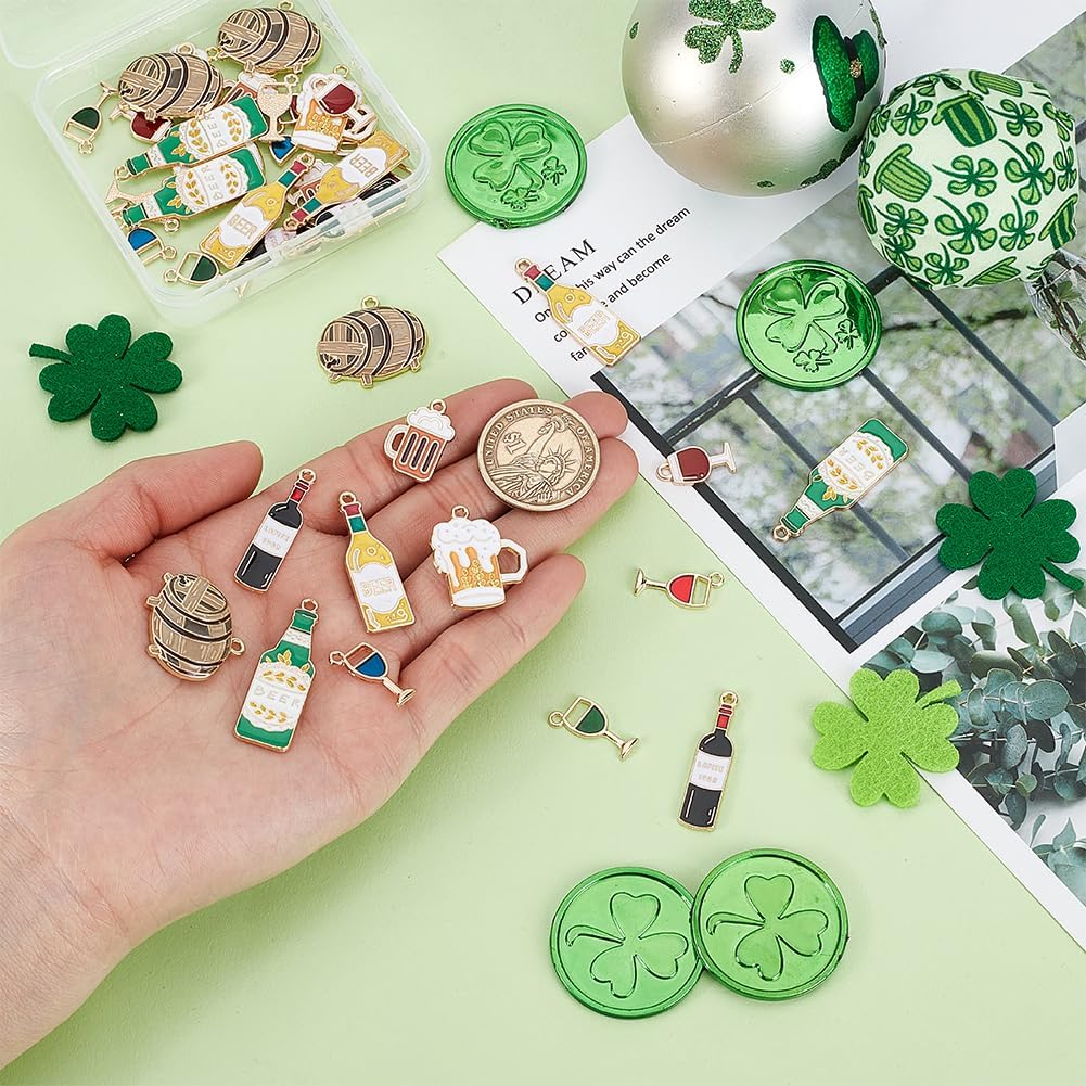 Oktoberfest Charm Pendants Beer & Wine, DIY Jewelry 40-Piece Set