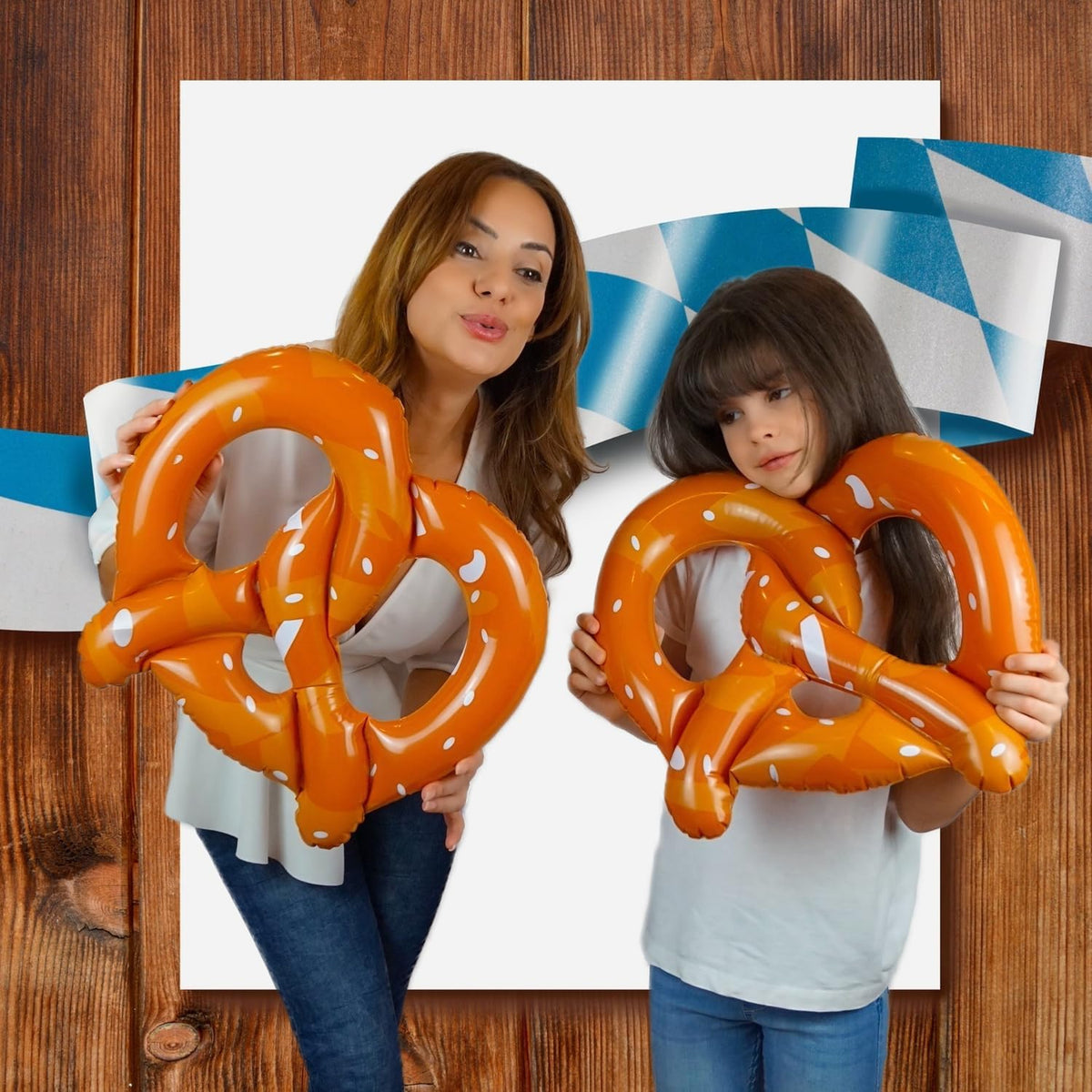 Oktoberfest Decorations: Inflatable Pretzels, XL, Set of 3