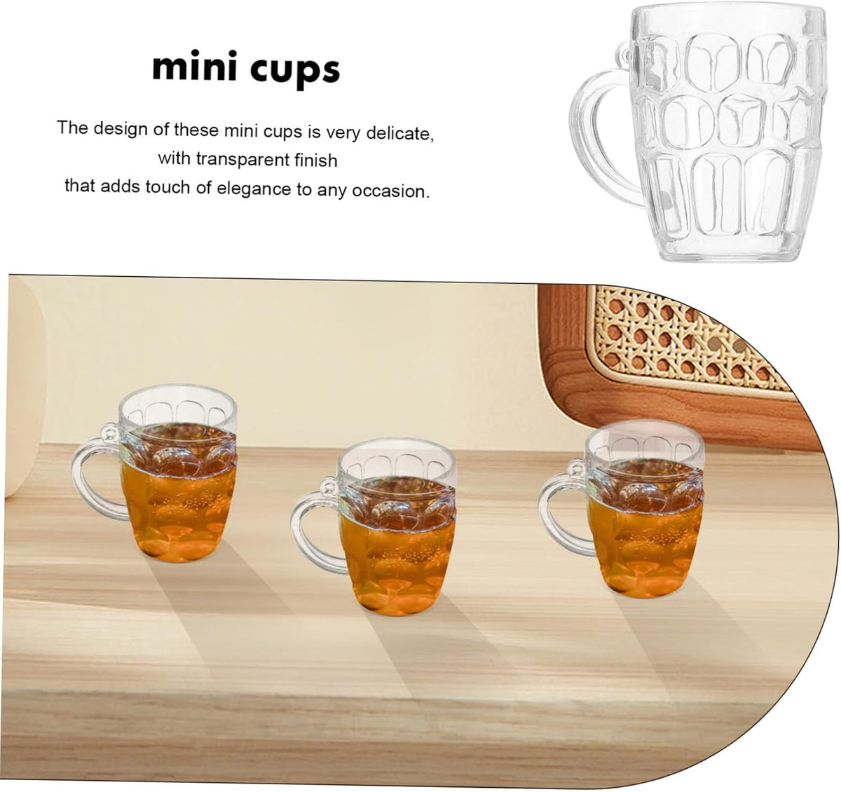 Oktoberfest mini beer mugs plastic, 50-piece shot glass set