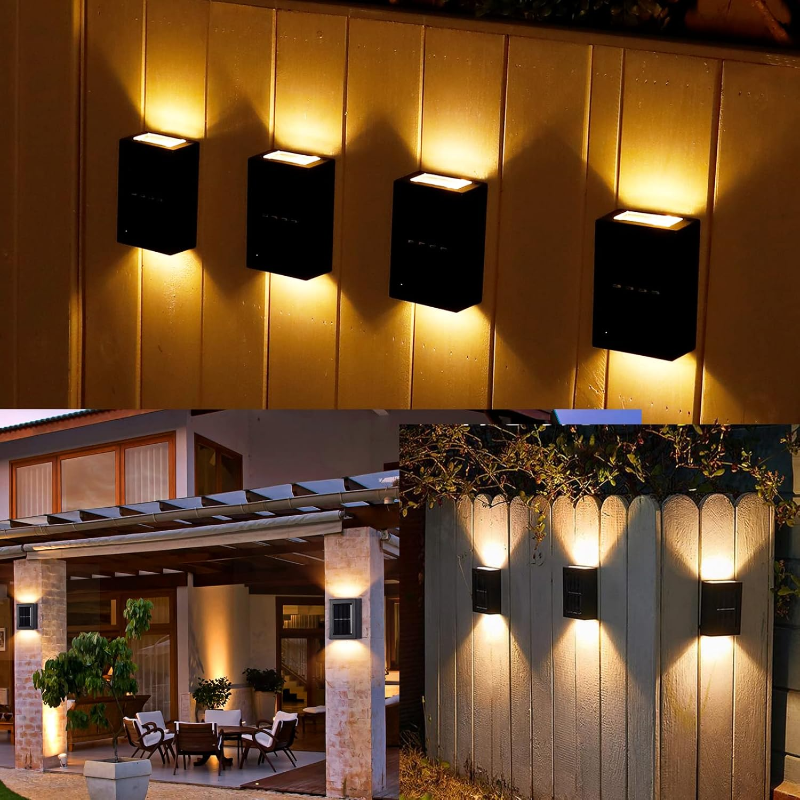 WallLight – Solar-powered LED wall light, double-shaded