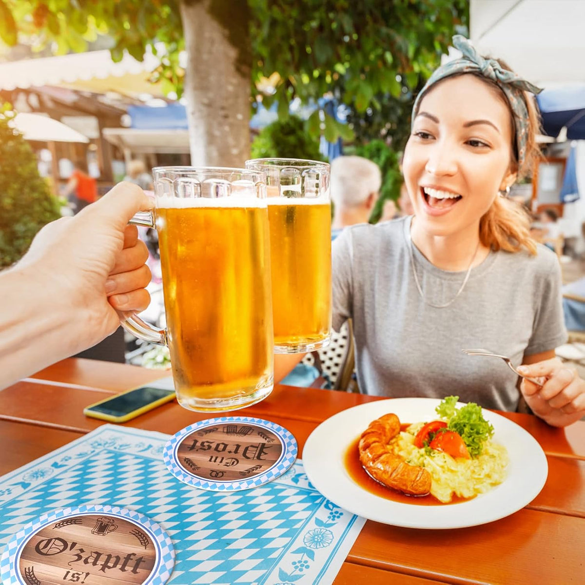 Oktoberfest Beer Coaster Set, O'zapft is, 48 Pieces