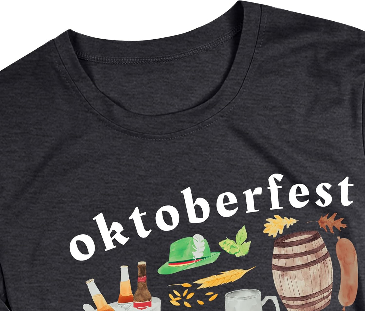 Oktoberfest T-shirt for men, beer mug & pretzel print shirt