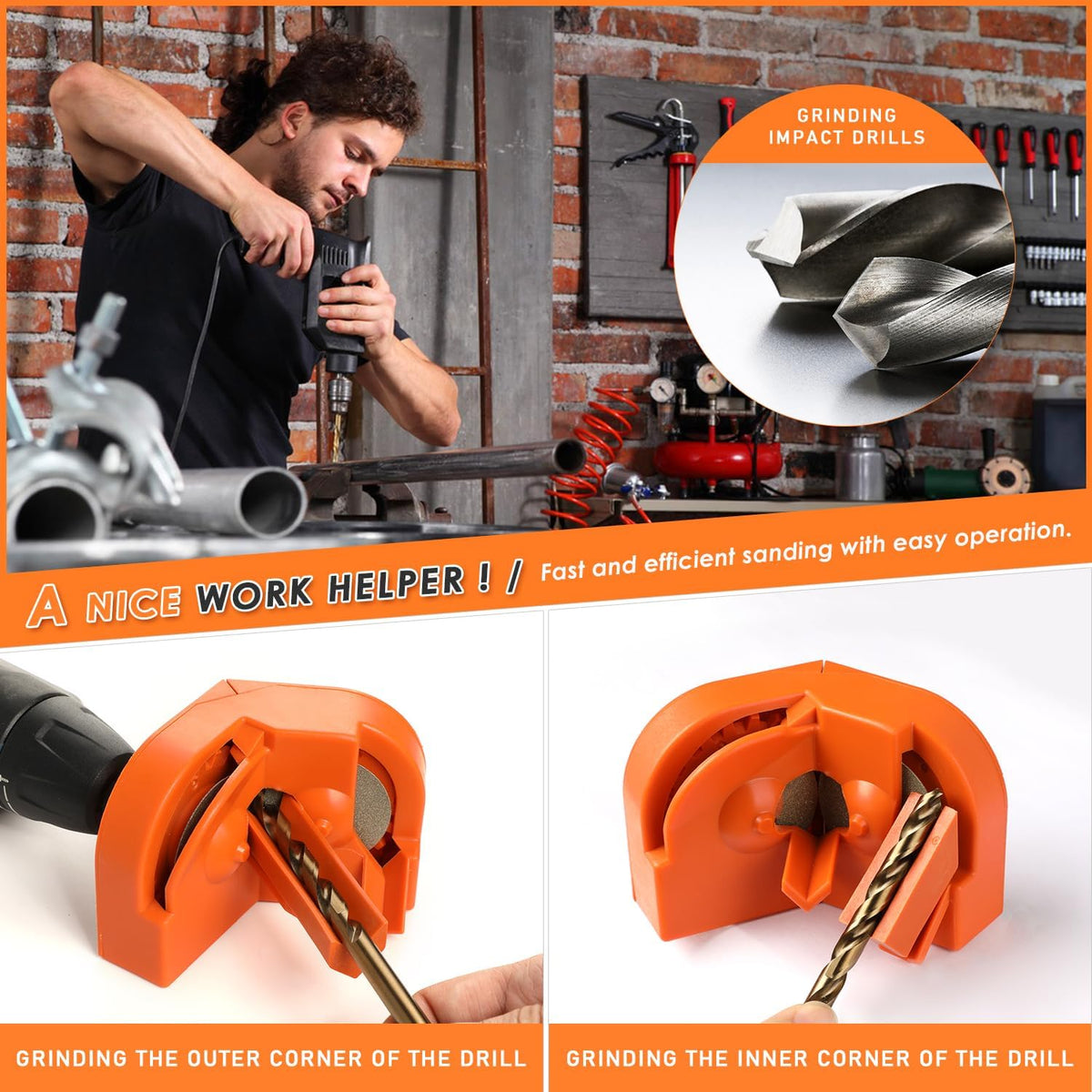 DrillGrinder – Compact drill bit sharpener for HSS and carbide drill bits