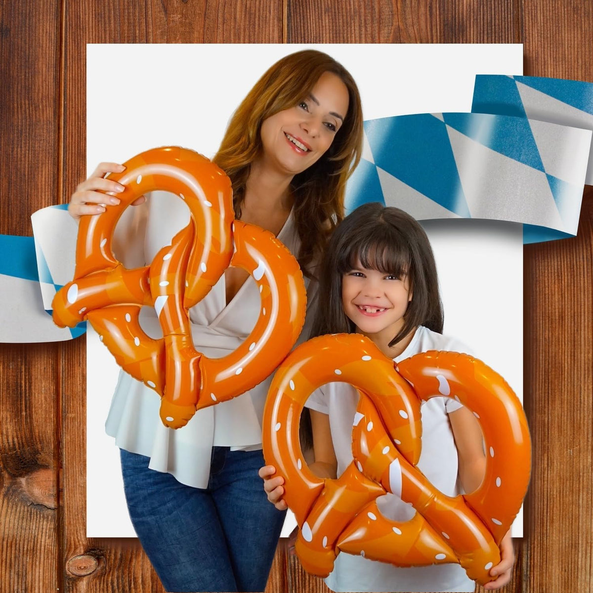 Oktoberfest Decorations: Inflatable Pretzels, XL, Set of 3