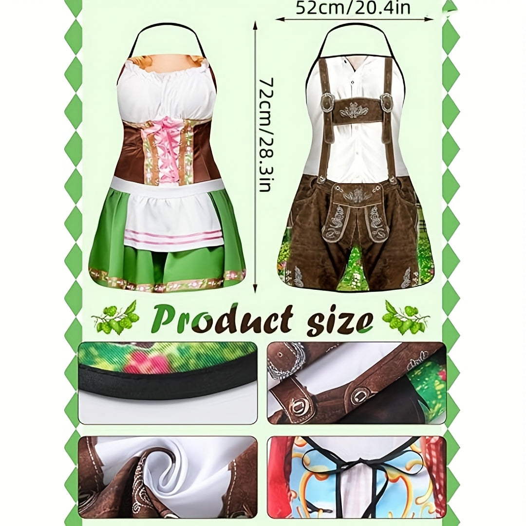 Oktoberfest Apron Set for Men & Women, 4-Piece BBQ Apron
