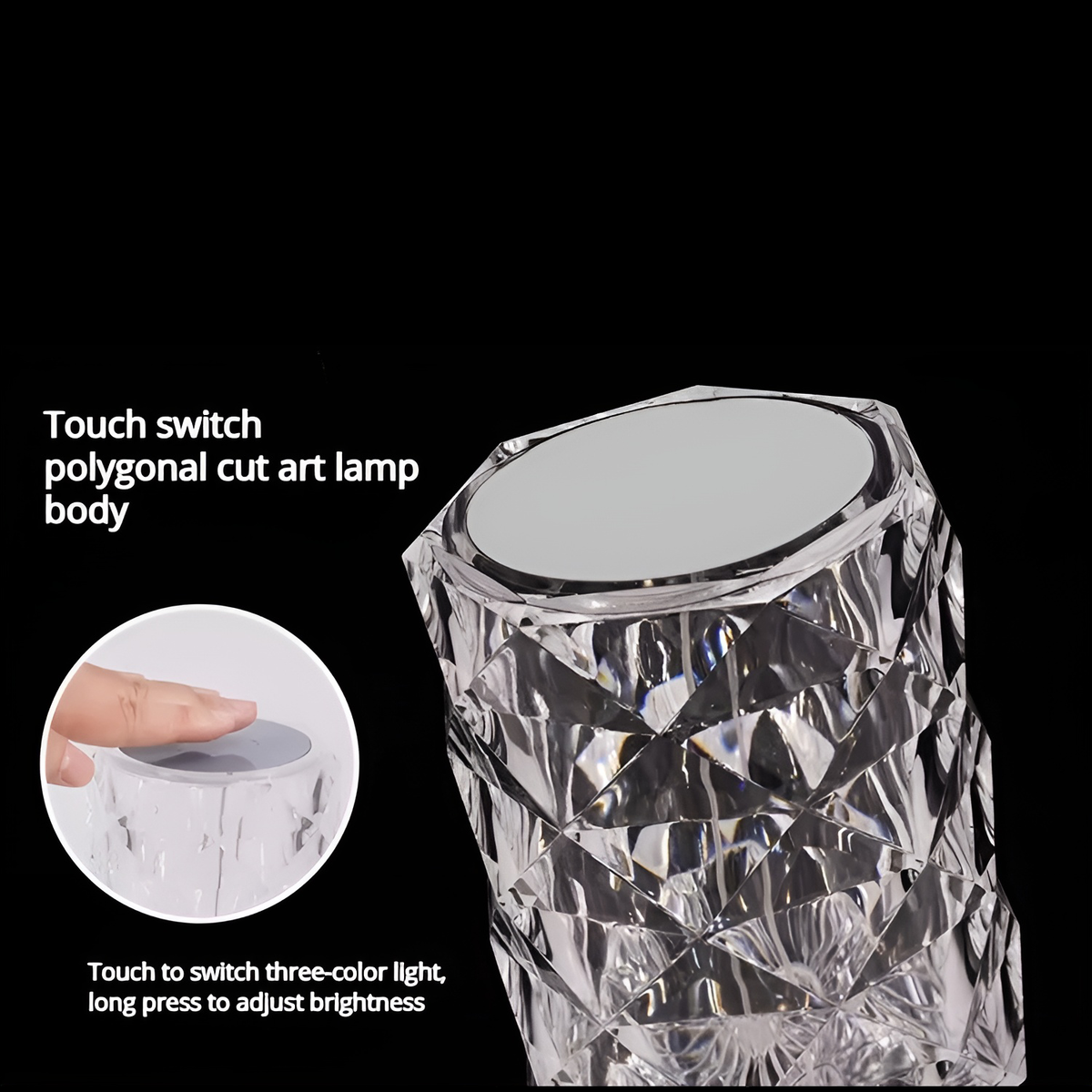 SparkleLamp Crystal LED Lamp with Remote Control, Illuminated Wall Patterns