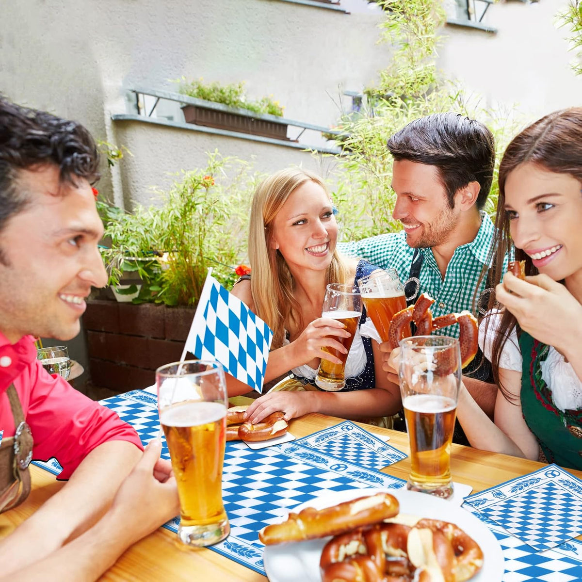 Oktoberfest table decoration set, napkins & coasters 80-piece
