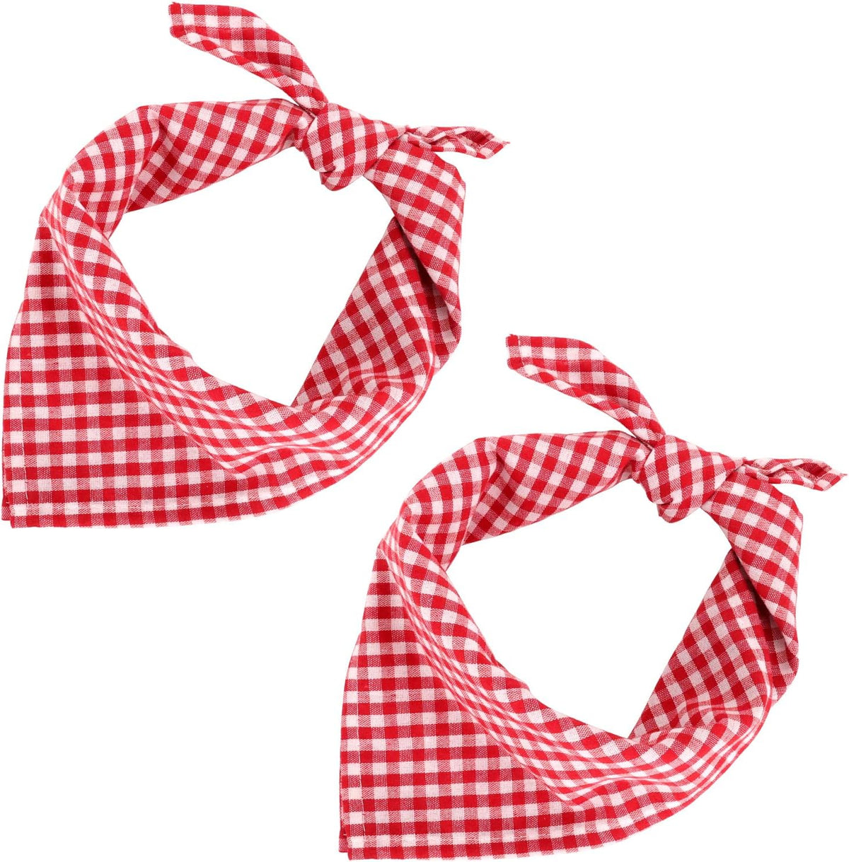 Traditional checkered neckerchief for Oktoberfest, unisex 2-piece set