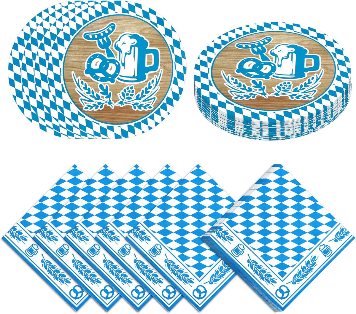 Oktoberfest table decoration set, napkins & coasters 80-piece