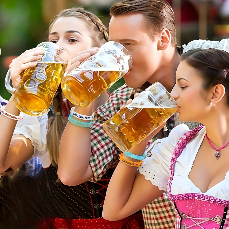 Oktoberfest silicone bracelets, 24-piece party accessory set
