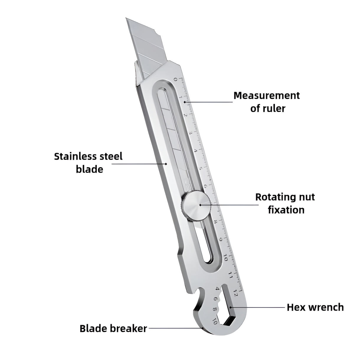 PrecisionCutter Precision Utility Knife with Stainless Steel Blade