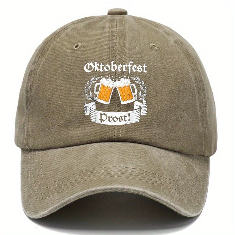 Oktoberfest Baseball Cap Retro, Beer Mug Print Unisex