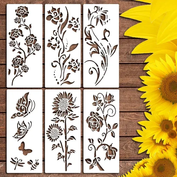 FlowerDecor – Reusable DIY wall stencils