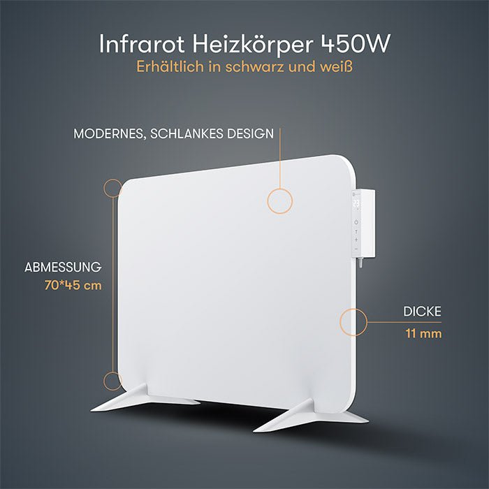 Metal infrared heater with smart thermostat