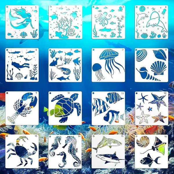 FlowerDecor – Reusable DIY wall stencils