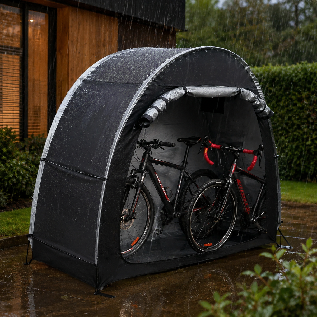 Bicycle tent for 2 bikes – Weatherproof, waterproof as an outdoor bike garage