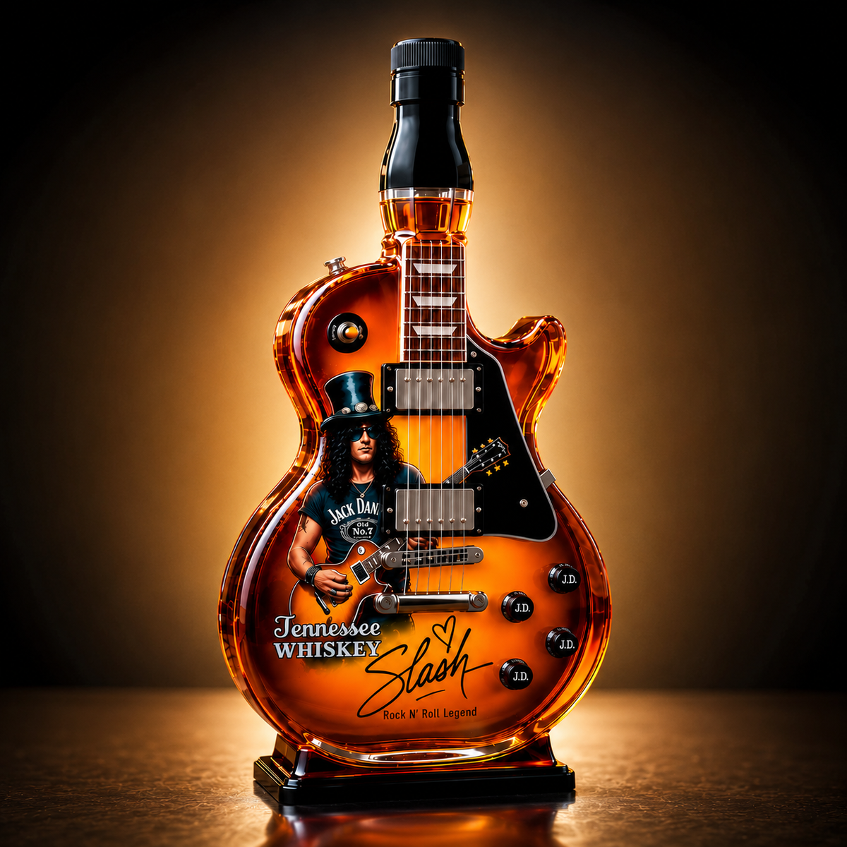Guitar Decanter – Guitar-Shaped Whiskey Decanter, Decorative Glass Bottle for Bar & Collectors