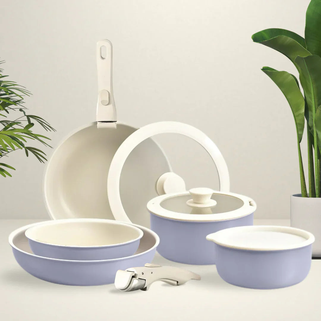 CeramicPans Ceramic Pan Set with Detachable Handles