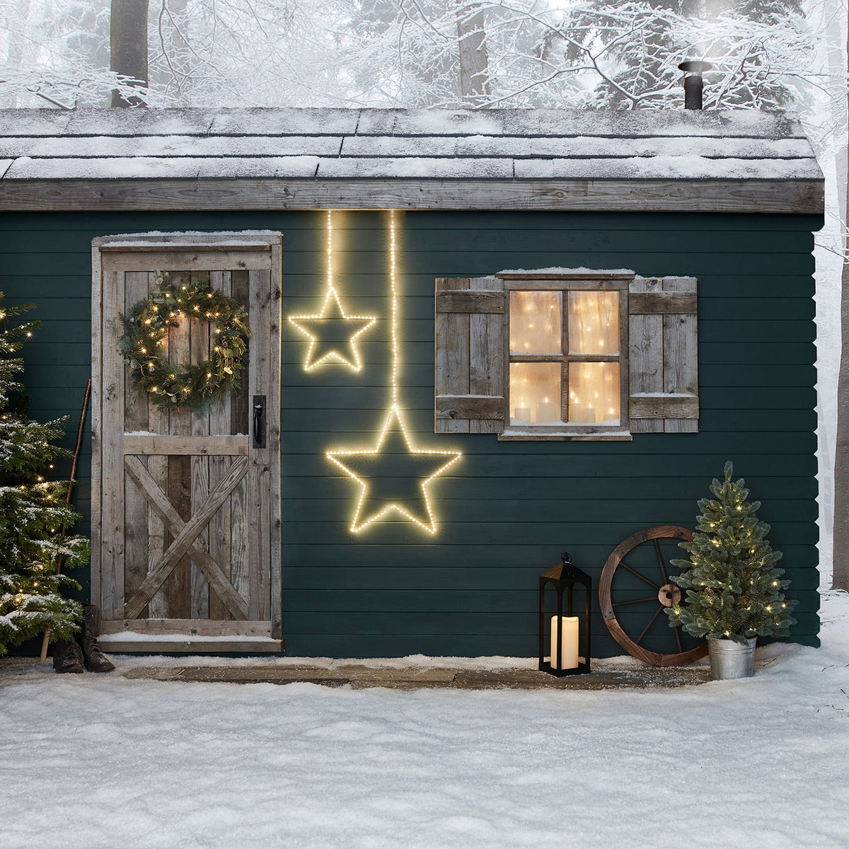 LED Star Christmas Lights Outdoor – 58cm Silhouette