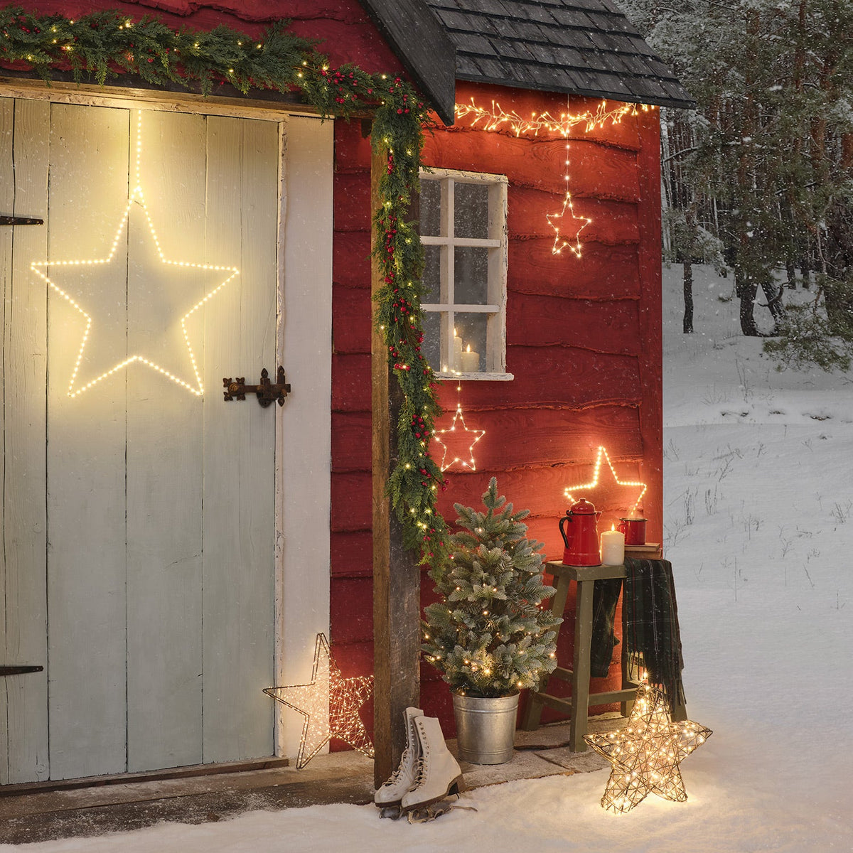 LED Star Set Outdoor – 2x 3-pack