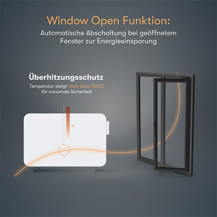 Metal infrared heater with smart thermostat