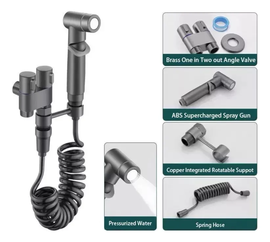 PremiumBidet Hand Shower Set with Dual Valve