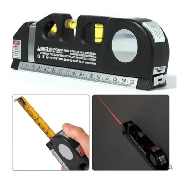 Laser level with tape measure – precision tool