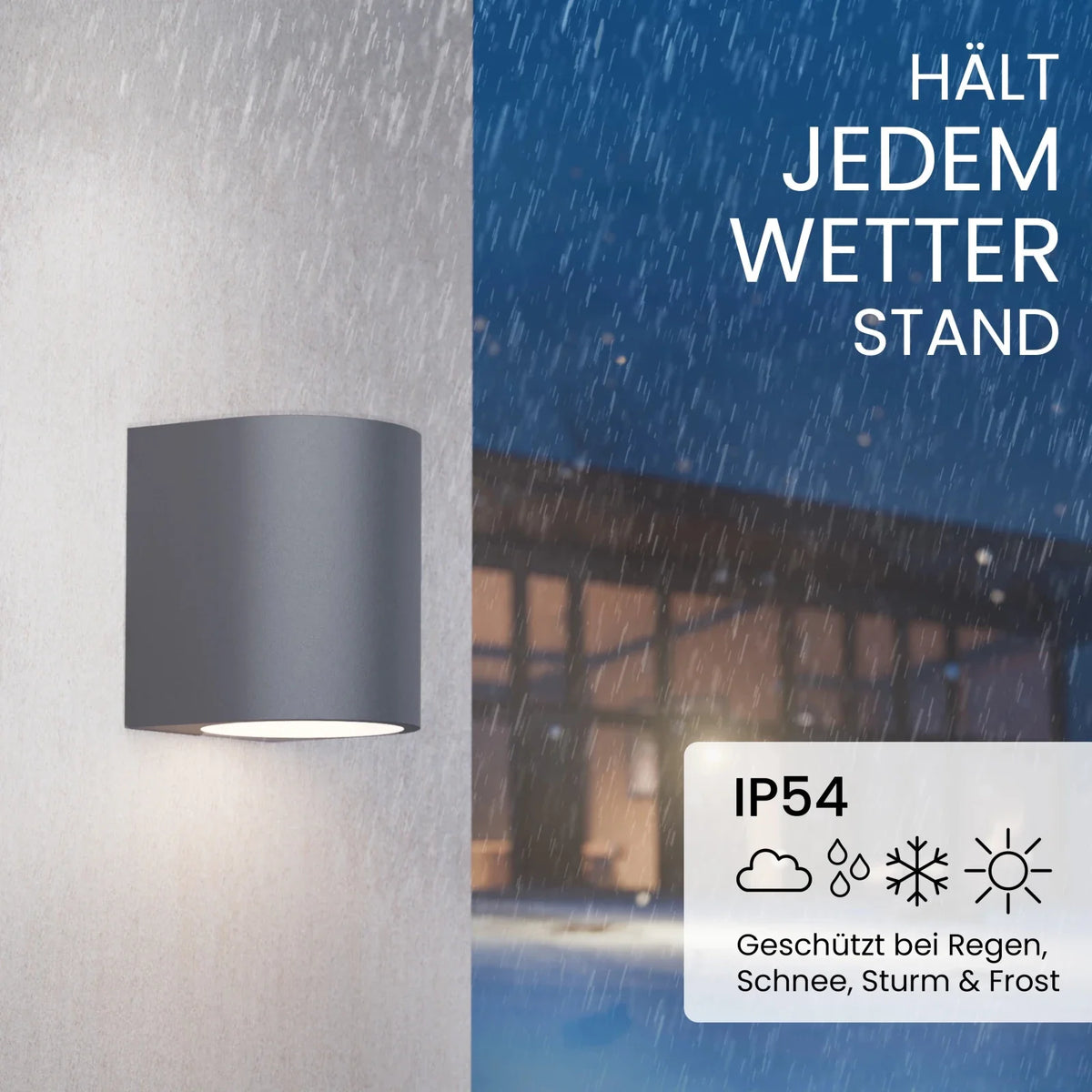 VAYA wall light indoor/outdoor, GU10, IP54