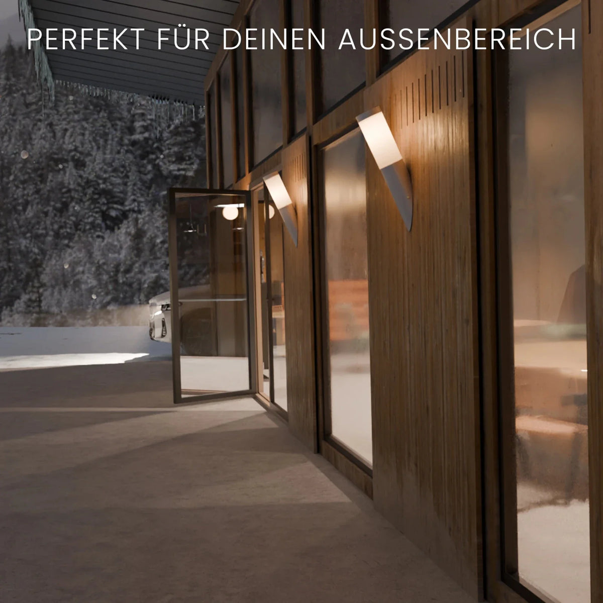 WAVO wall light, torch design, 360°, IP44