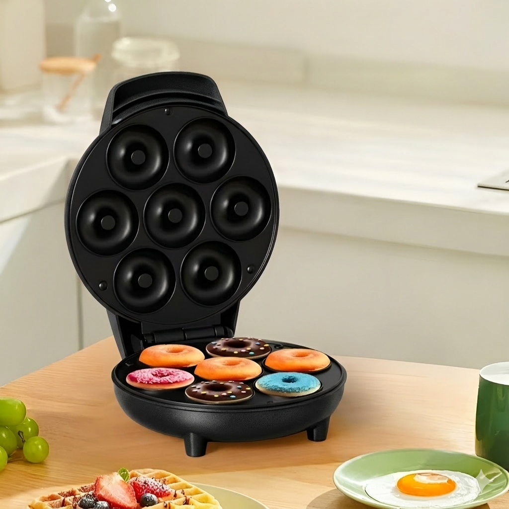 DonutMaker Mini-Donut Machine with non-stick coating
