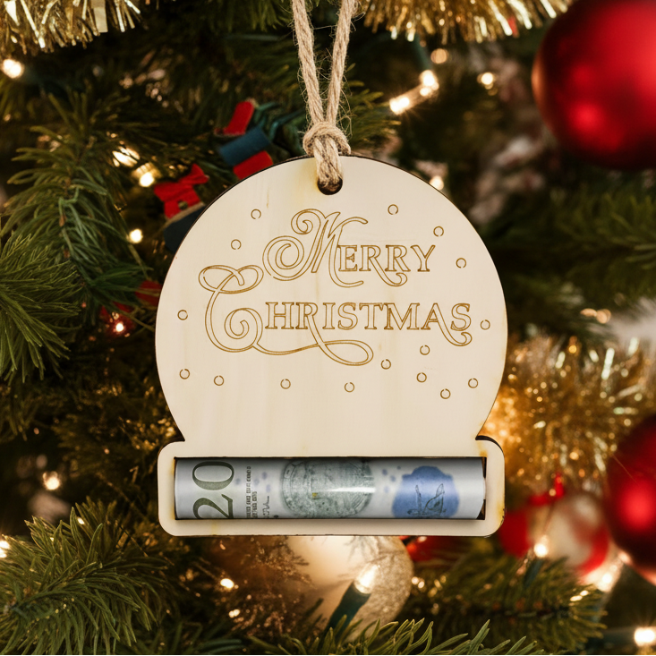 Wooden Money Gift Tags – Handmade Christmas Decorations