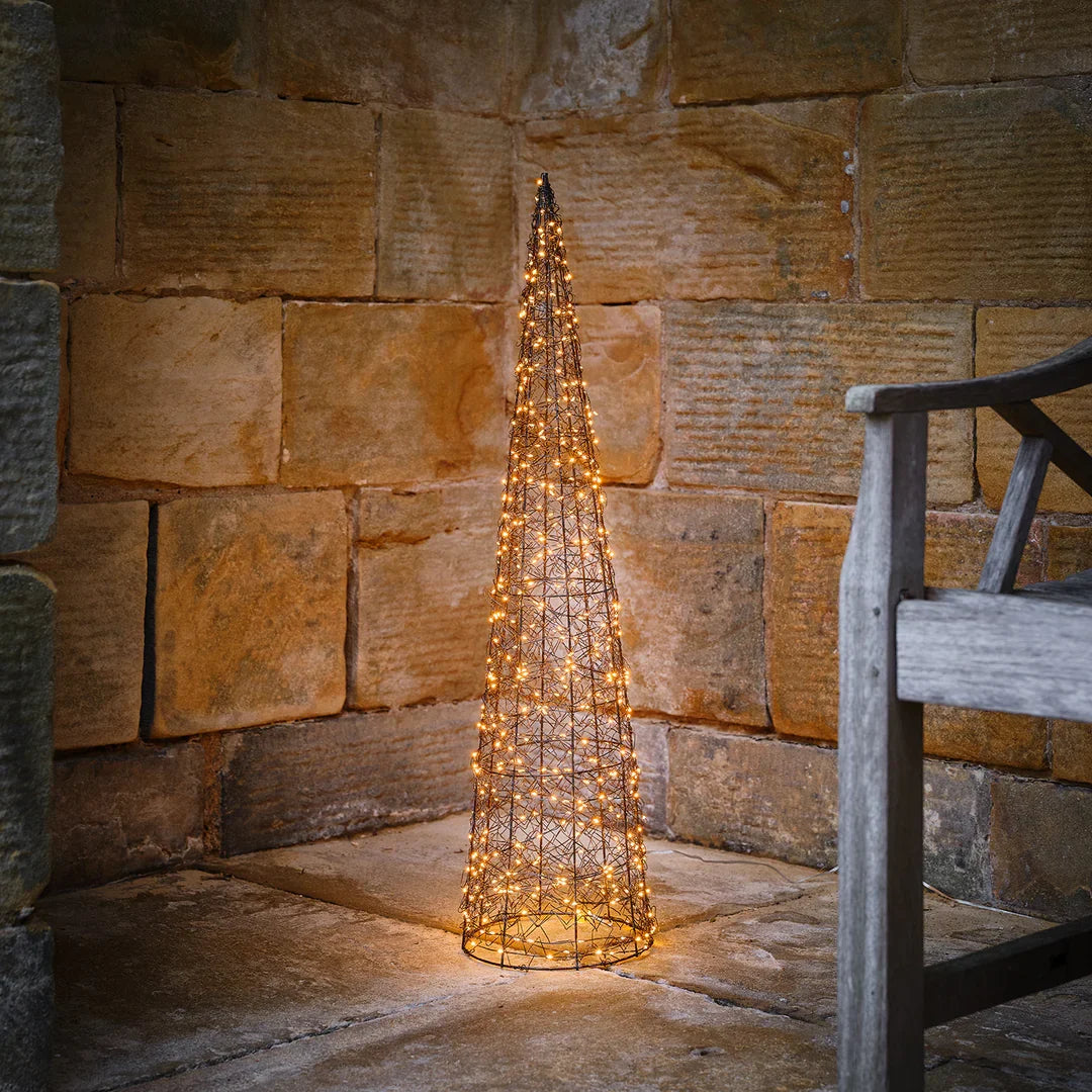 Wire LED Christmas tree – 80 cm