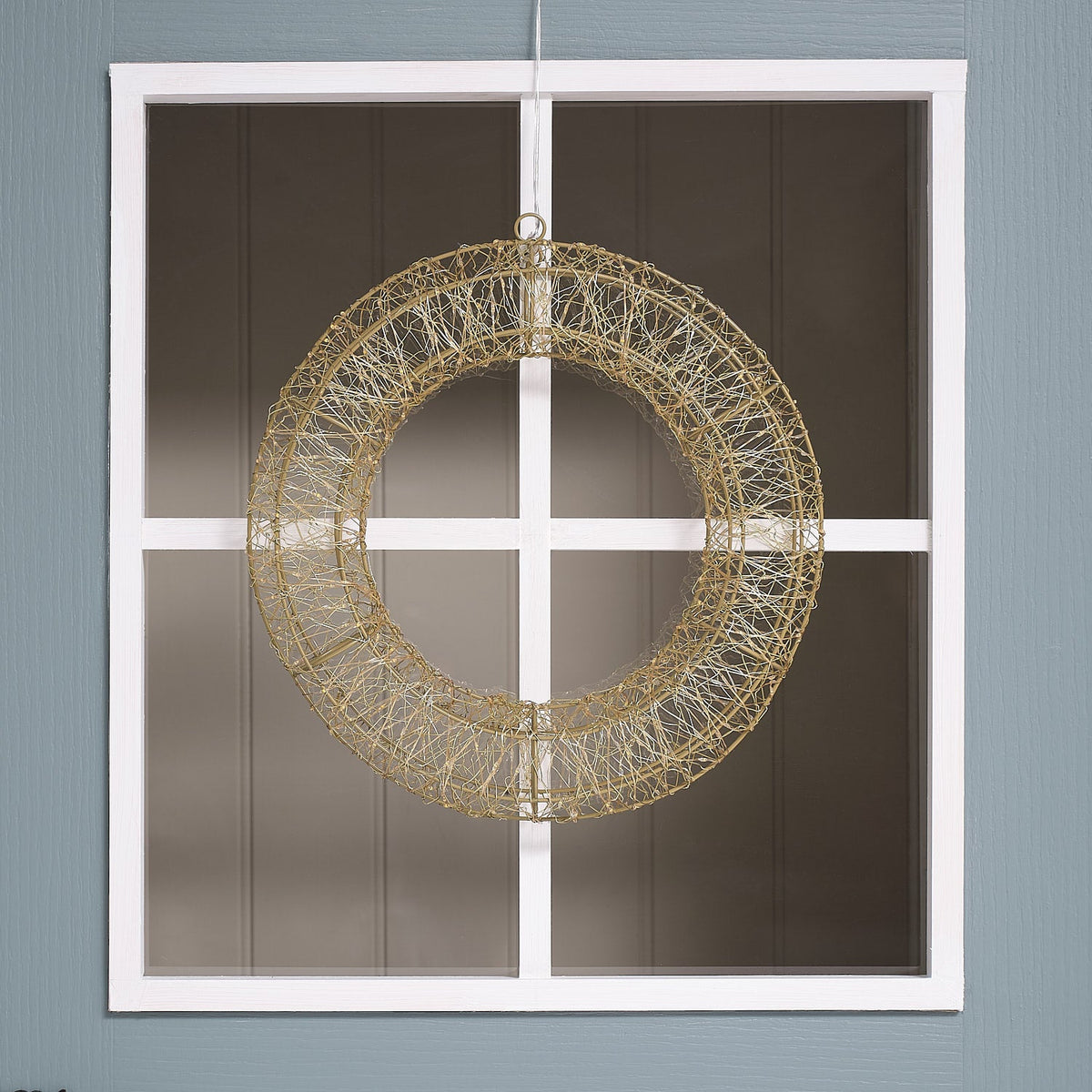 LED Christmas Wreath Gold Outdoor – 38 cm Micro-LEDs